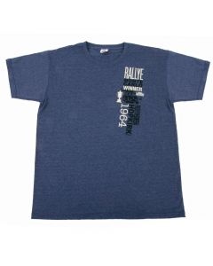 Paddy Hopkirk Monte Carlo Celebration T Shirt in Heather Navy