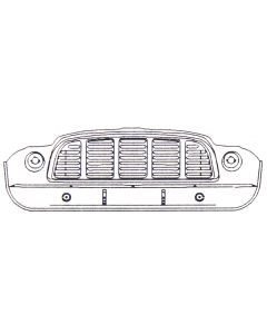MCR31.18.00.00 Front panel with with integral grill for Mini Van and Mini Pick-up models Mk1 '60-'64