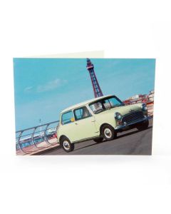 Greetings card featuring a 1970 MK1 Morris Mini Cooper S