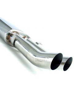 Fletcher Mirror Polished 2.5'' Twin DTM Stainless Exhaust Silencer 