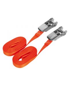 Self-Securing Ratchet Tie Down - 25mm x 4.5m - 800kg Breaking Strength - Pair