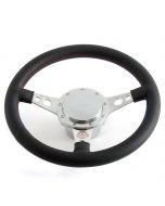 Paddy Hopkirk Mini Leather Steering Wheel by Moto-Lita - Black with Red Stitching