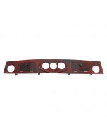 Burr Walnut 3 Rover Clock Centre Dashboard - Chrome Rings 