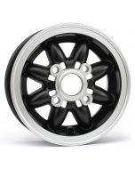 Rose Petal Alloy Wheel - Matt Black with Machined face 4.75 x10"
