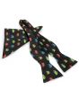 Self-Tie Bow Tie and Pocket Square Combo in Classic Mini Design