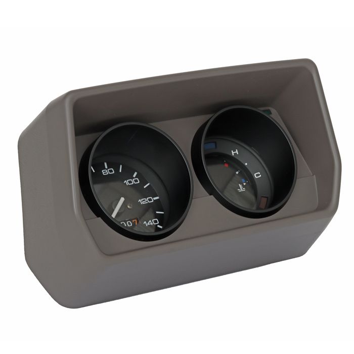 Classic Mini 140kph Black Face Twin Gauge Set