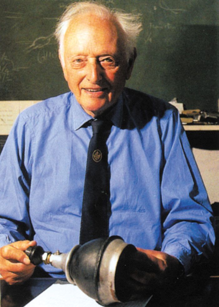 Dr. Alex Moulton, with the Moulton Rubber Cone