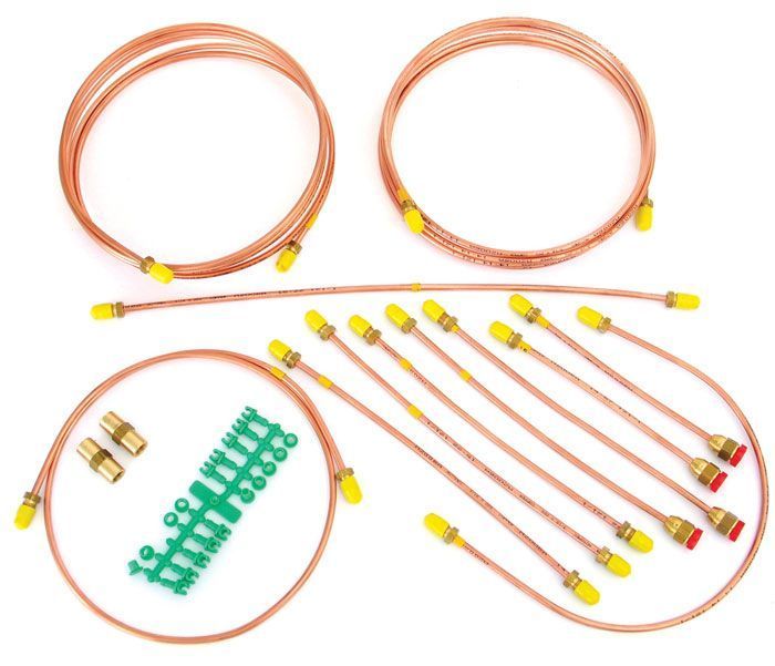 RHD Brake pipe set - Mini diagonal split system 1977-82